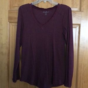 Long sleeve maroon shirt
